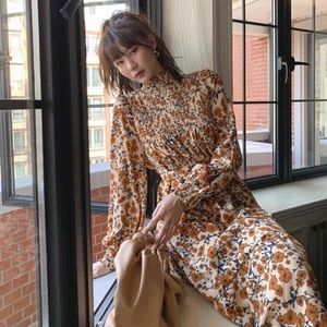 Smocked Floral Dress